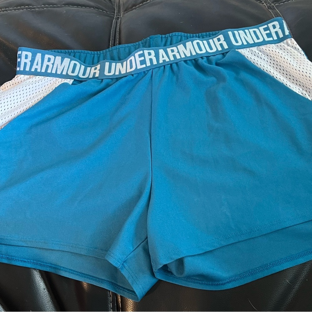 LG Women's Athletic Shorts Blue and White